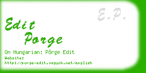 edit porge business card