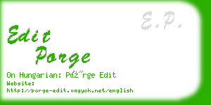 edit porge business card